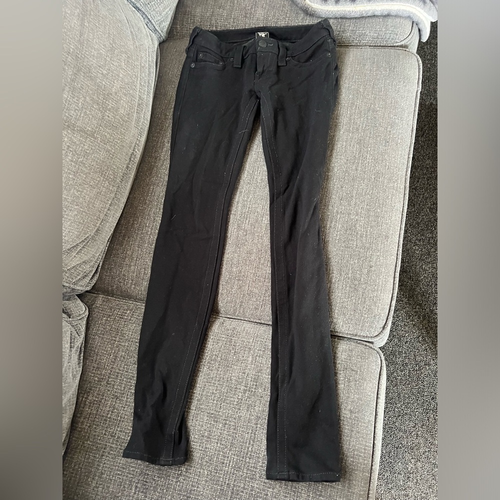 Black soft skinny True Religion jeans